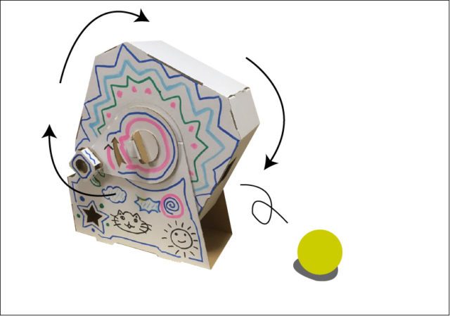 作ってみました ダンボール製のガラポン抽選機 マイガラポン